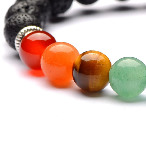 Natural Stone Volcanic Stone Yoga Friendship Bracelet - Image 2