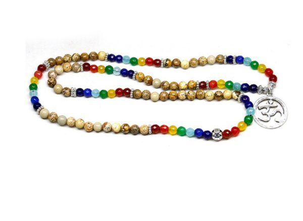Chakra Tibetan Bodhi Prayer Beads Mala Wrap Bracelet - Image 3