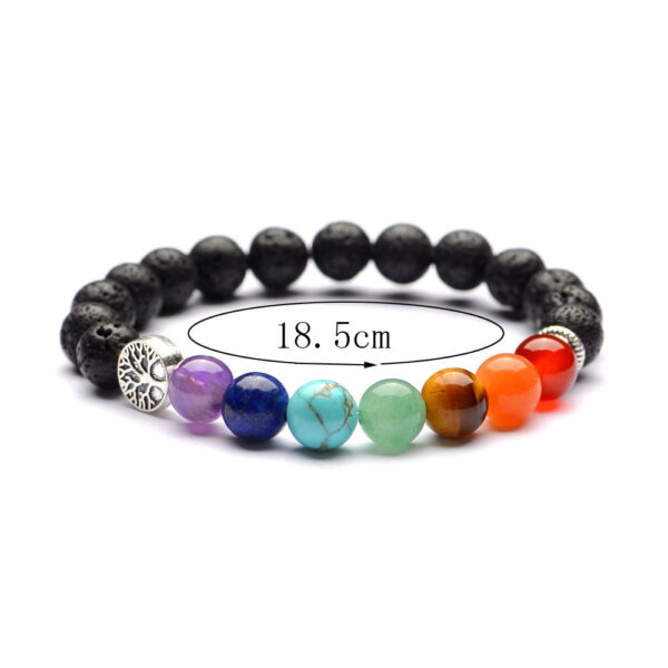 Natural Stone Volcanic Stone Yoga Friendship Bracelet - Image 3