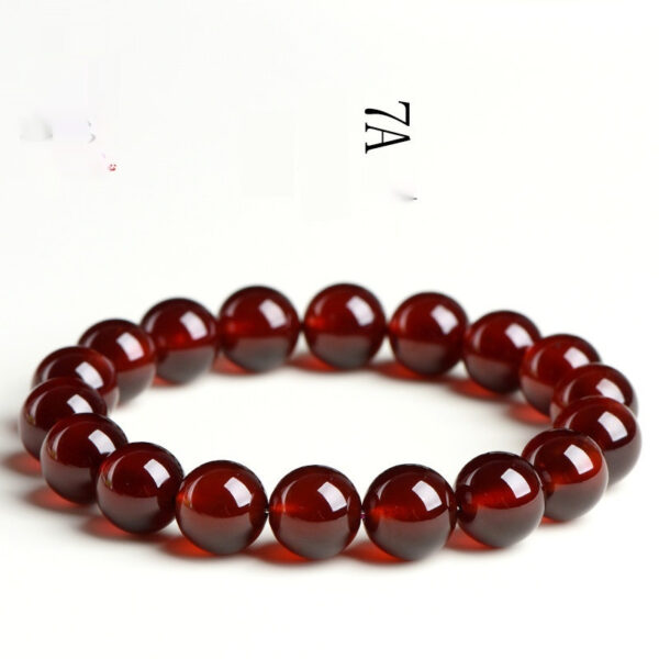 Natural Orange Red Garnet Ball Bracelet - Image 4