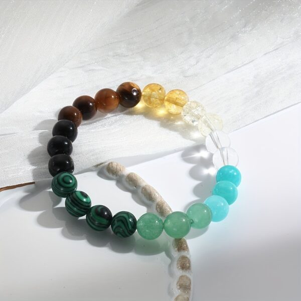 Universal Natural Stone Citrine Dongling Stone Malachite Bracelet - Image 6