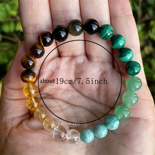 Universal Natural Stone Citrine Dongling Stone Malachite Bracelet - Image 4