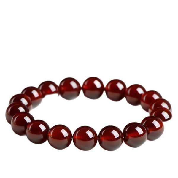 Natural Orange Red Garnet Ball Bracelet - Image 3