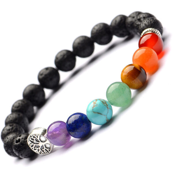 Natural Stone Volcanic Stone Yoga Friendship Bracelet - Image 5