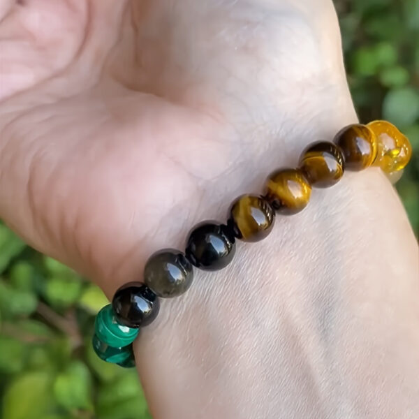 Universal Natural Stone Citrine Dongling Stone Malachite Bracelet - Image 9