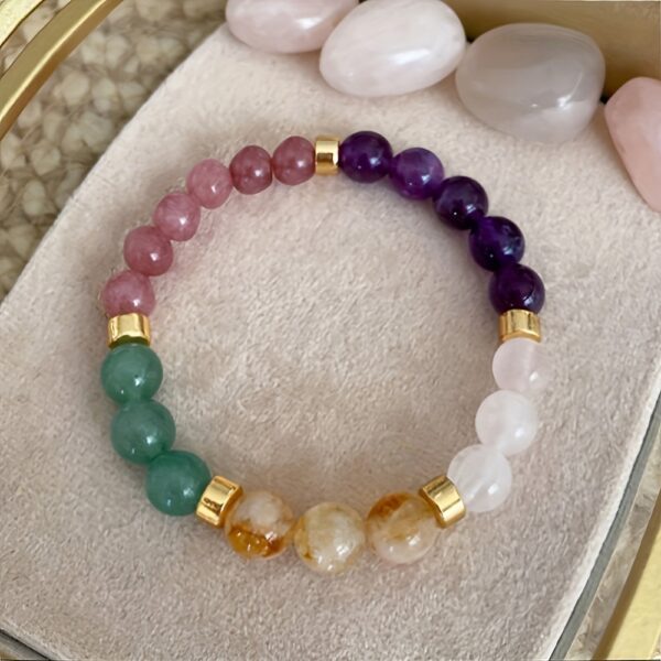 Universal Natural Stone Citrine Dongling Stone Malachite Bracelet - Image 7